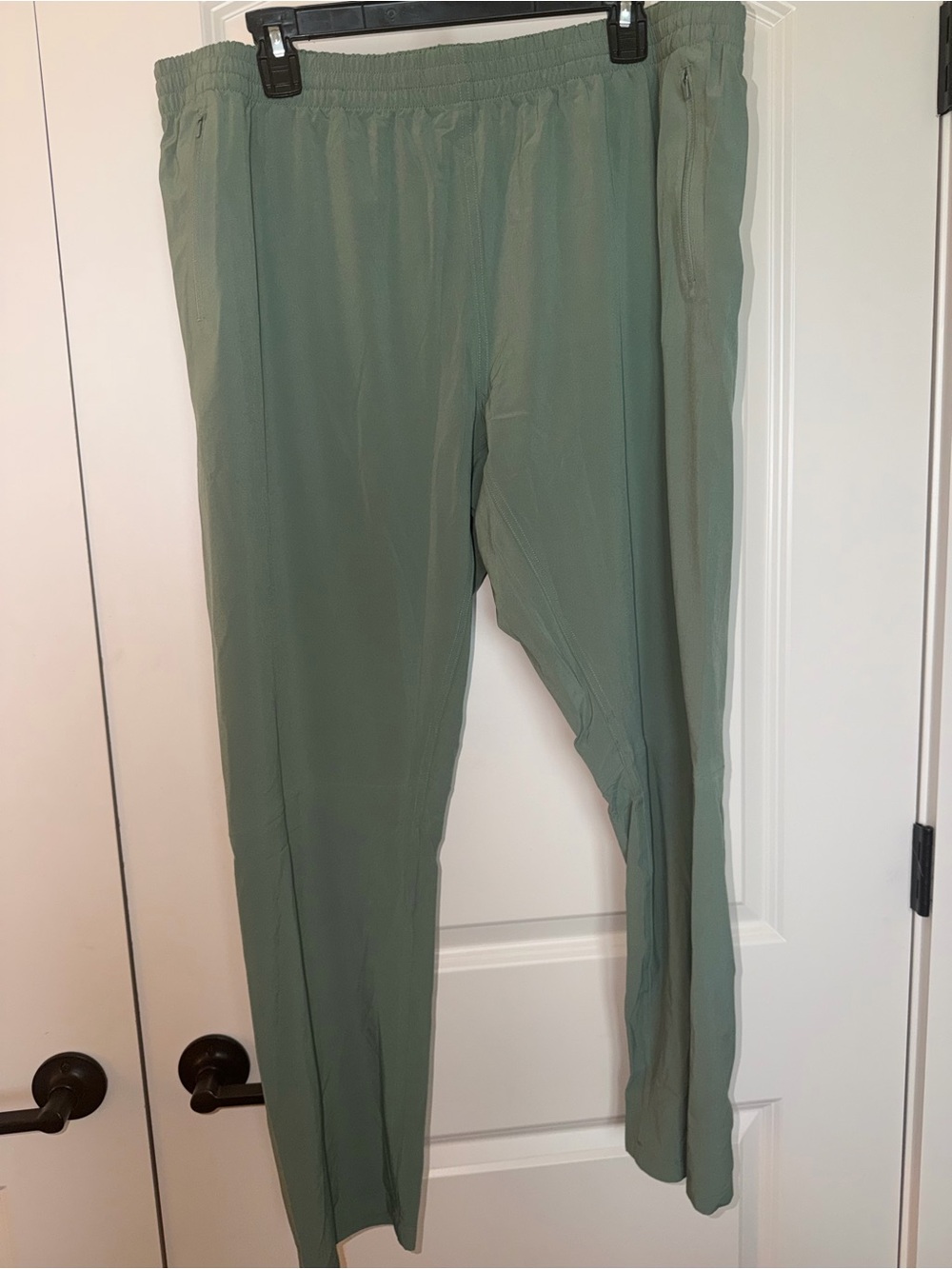 Outdoor Voices Sage Green Track Pants with Elastic Waist